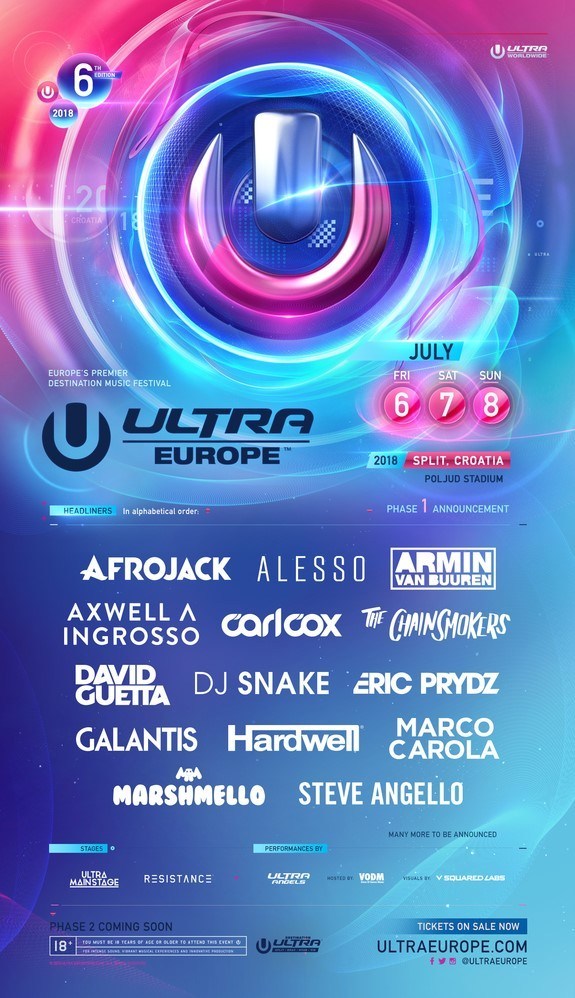 Ultra Europe 2018 line-up