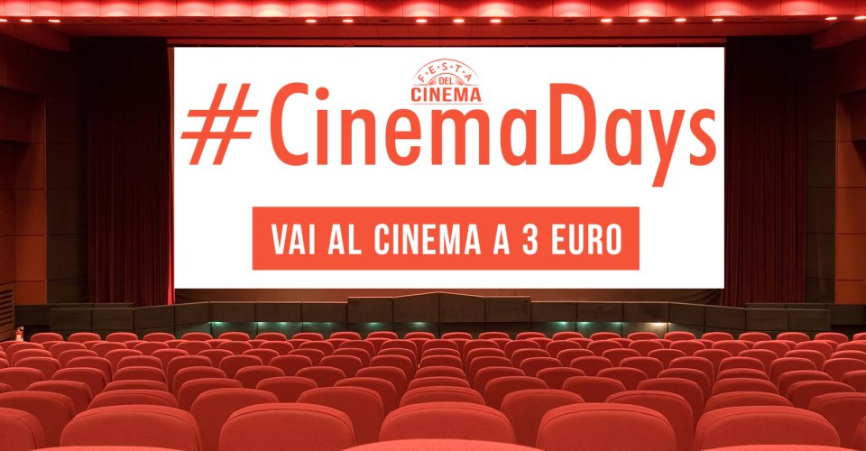 CinemaDays al cinema con 3 euro