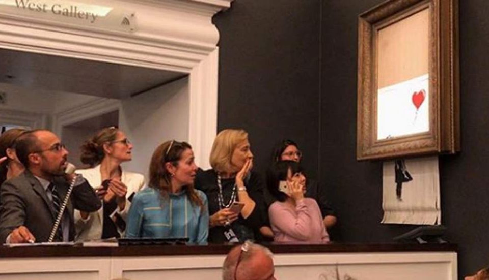 Banksy l'opera si autodistrugge