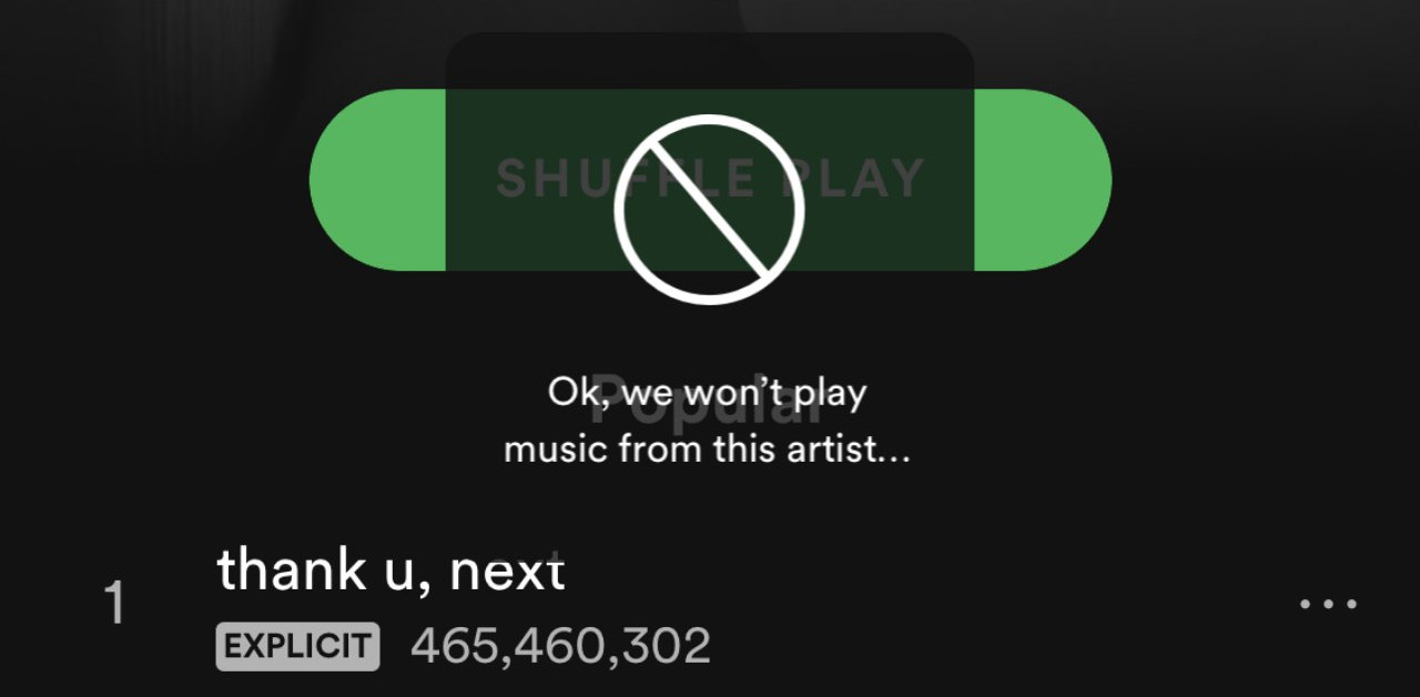 Spotify blocco artisti