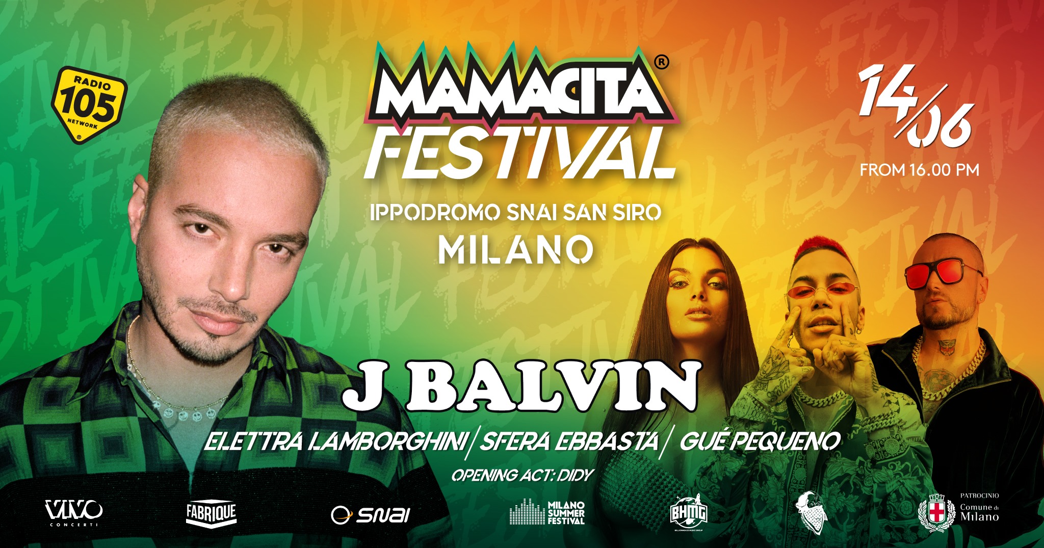 Mamacita Festival - J.Balvin and many more MILANO ippodromo snai san siro milano