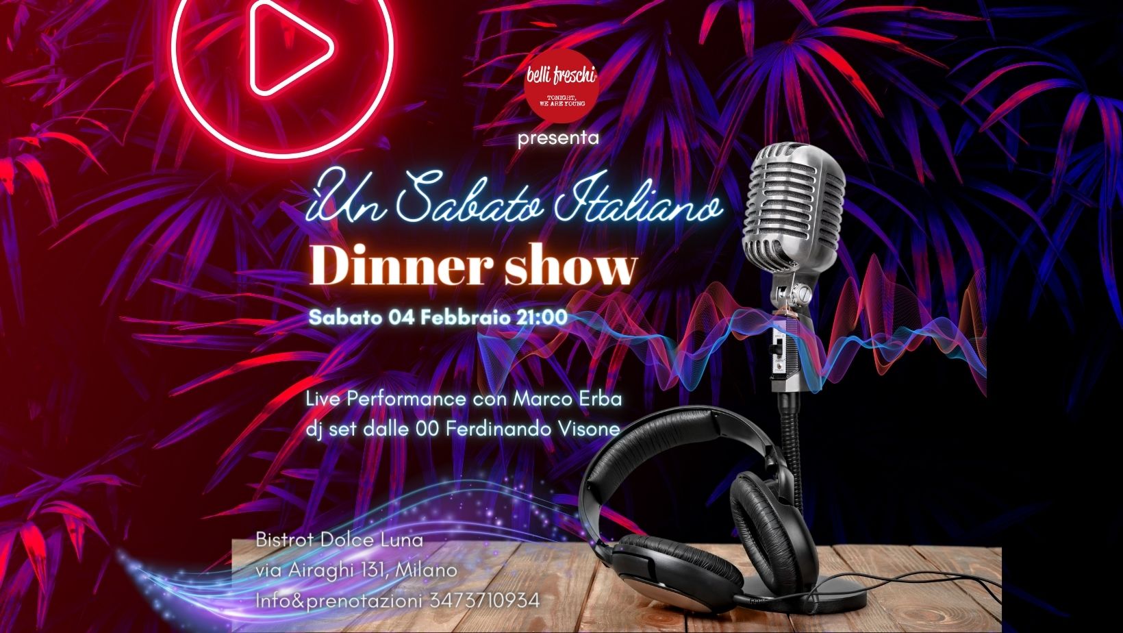 Un Sabato Italiano - Dinner Show | Agriturismo Dolce Luna YOUparti