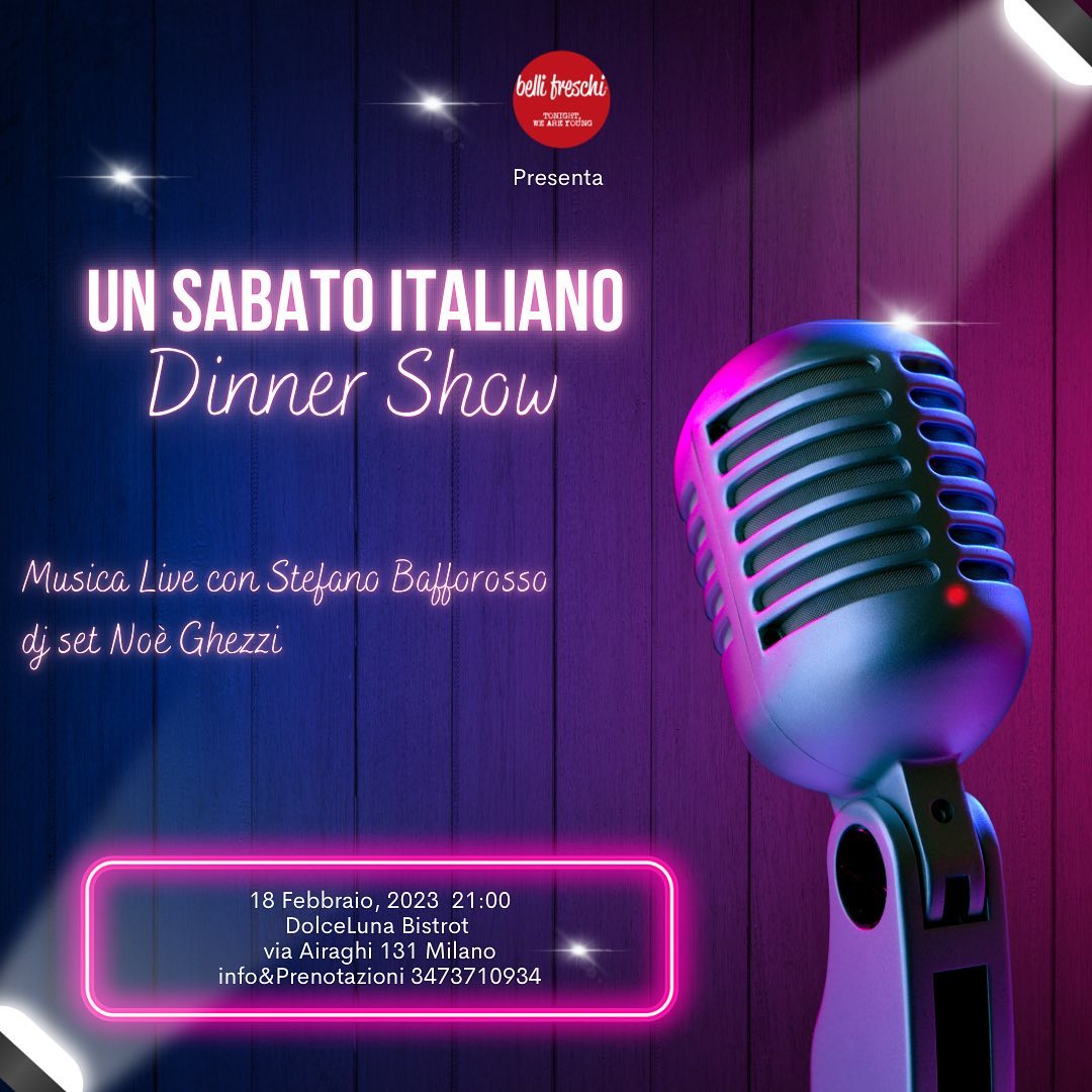 Un Sabato Italiano - Dinner Show | Agriturismo Dolce Luna YOUparti